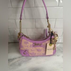 NWT Juicy Couture Vintage Couture Shoulder Bag / Crossbody-Violet & Pink Diamond
